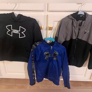 3 Under Armour jackets/hoodies size 6